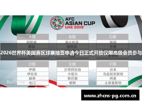 2026世界杯美国赛区球票抽签申请今日正式开放仅限高级会员参与